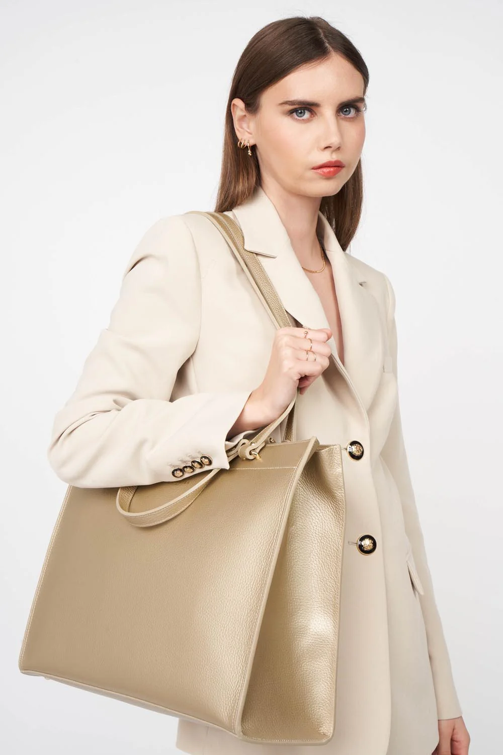 Très grand sac cabas épaule - Foulonné Double DAILY - Image 18